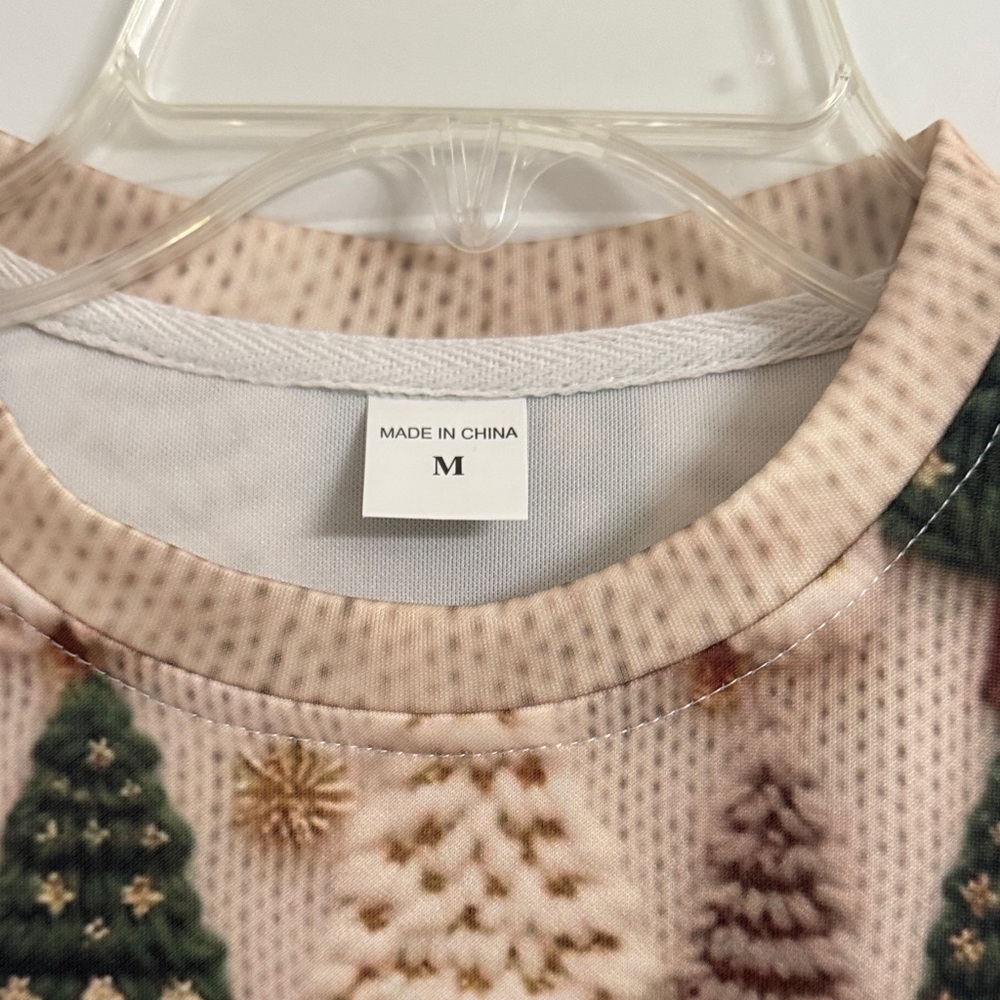 Cream Tree Pattern Sweater - Picture 2 of 5